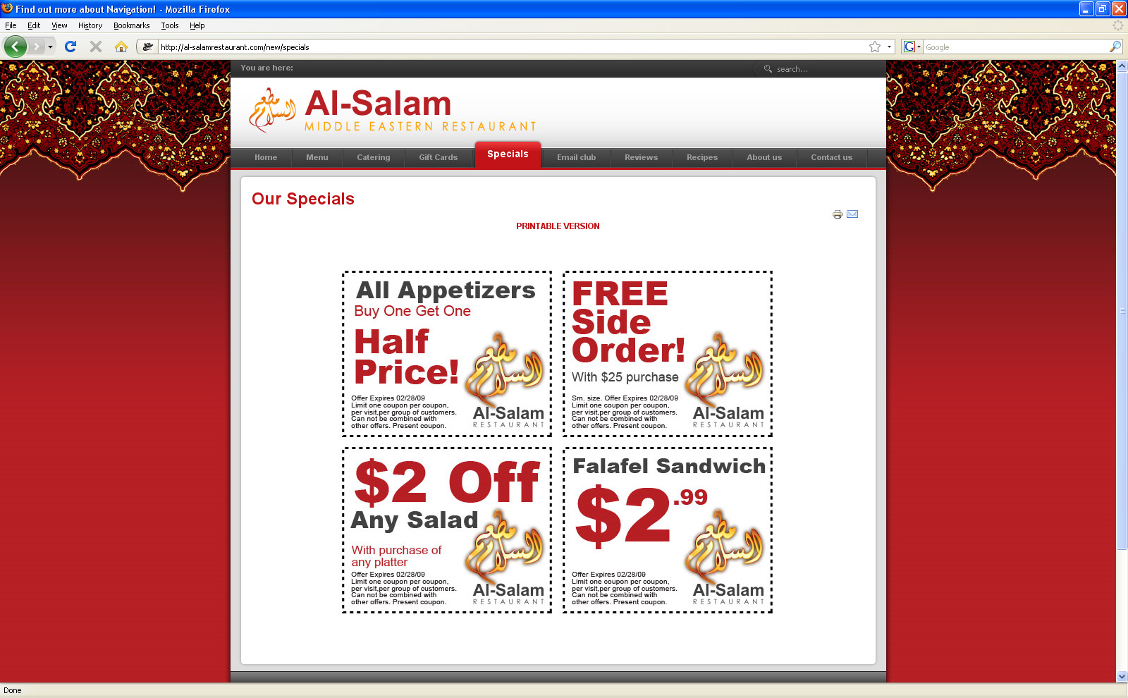 coupons